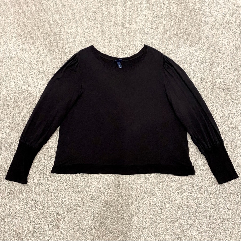 Black Puff Sleeve Sweatshirt - Size 3X
